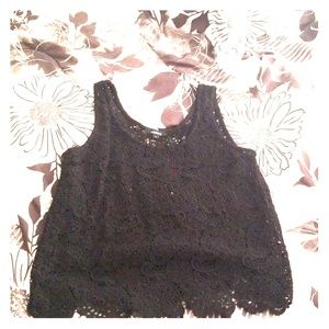 Black lace tank top